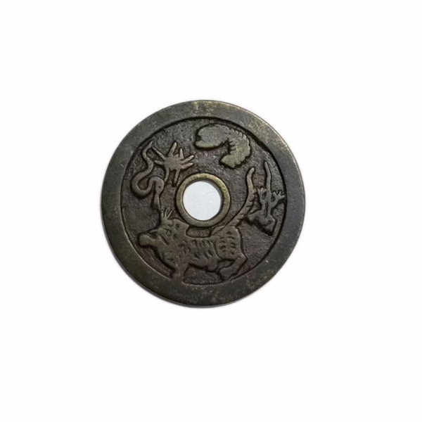 Liu Hai playing with the golden toad on the front and the Five Venoms on the back