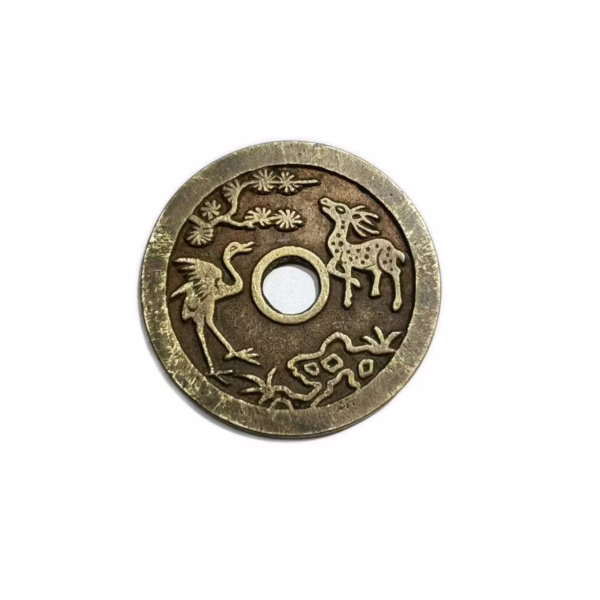 A house full of gold and jade, long life, wealth and honor; The crane and the deer in spring